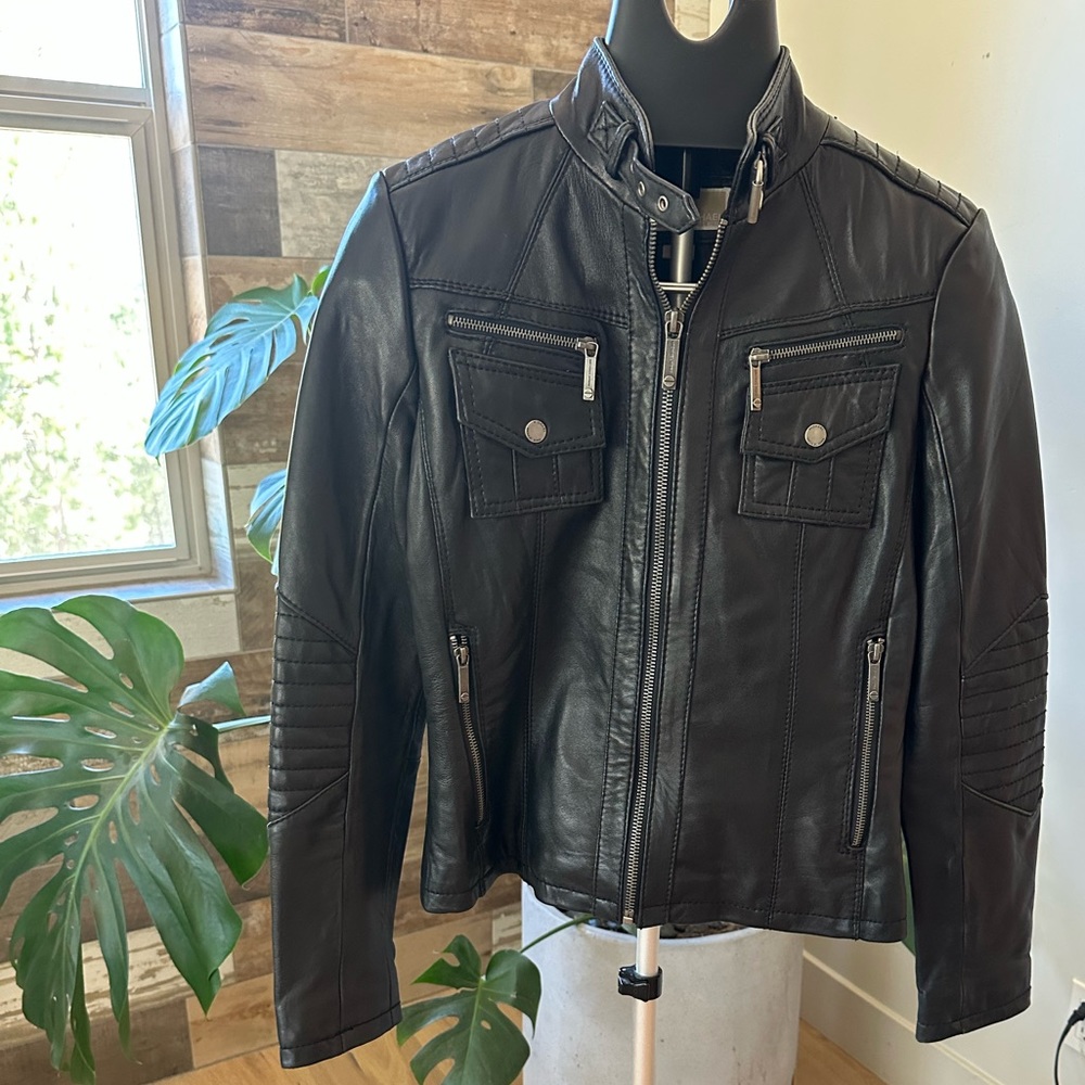 Michael Kors, genuine, leather jacket, size small